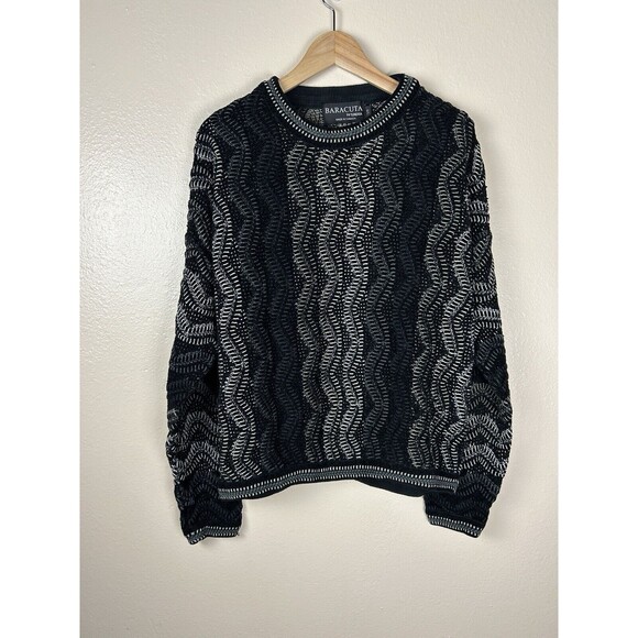 Tundra Other - Vintage Coogi Style Baracuta By Tundra 3D Knit 90s Biggie Sweater Men’s Size L